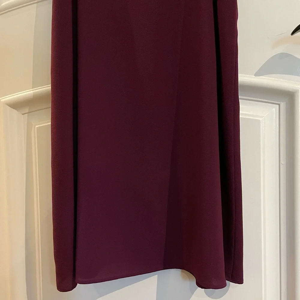 Eight Sixty Burgundy Solid Slip Dress (Medium) - Picture 6 of 8